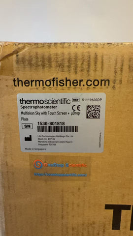 Thermo Multiskan Sky Microplate Reader Touchscreen + μDrop plate (NanoDrop like)