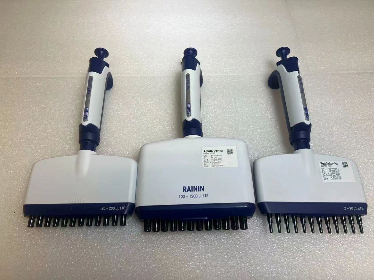 Rainin Pipet-Lite XLS 12 Channel L12-20, L12-200 & L12-1200, USED