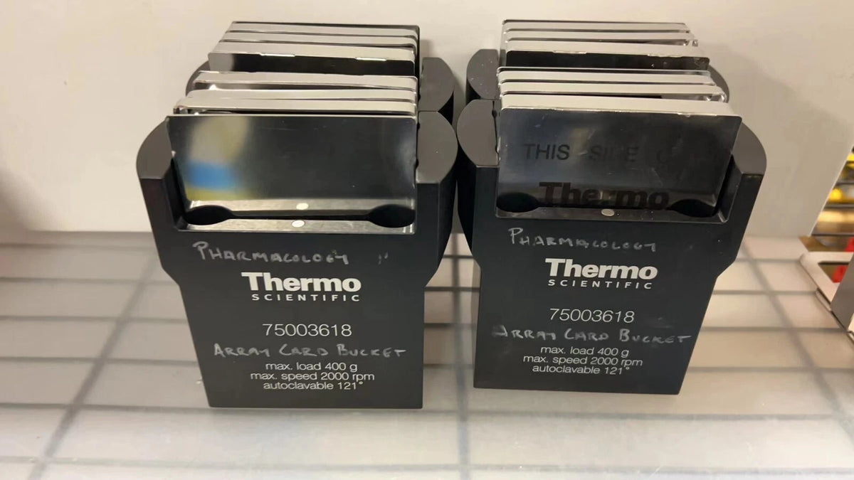 Lot of 4, Thermo Scientific 75003618 plates bucket adapters w/Insert 75015686,USED