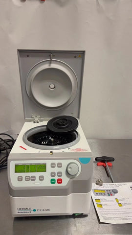 Hermle Labnet Z216 MK Refrigerated Centrifuge with 2111.81 Fixed Angle Rotor, USED