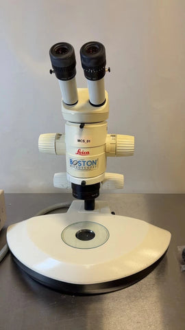 Leica MZ12.5 Zoom Stereo Microscope with MO-150 Light Source – PLAN 1X Objective, USED