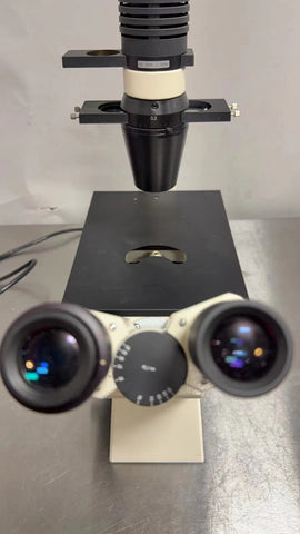 Carl Zeiss Invertoskop Inverted Phase Contrast Microscope with 3 objectives, USED
