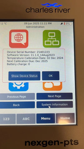 Charles River Endosafe nexgen-PTS PTS150 portable test system CALIBRATED 12/2024