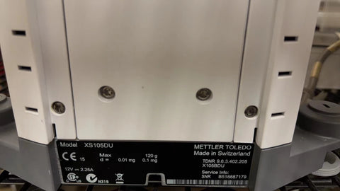Mettler Toledo XSR105DU Analytical Balance, 120 g x 0.0001 g with Printer