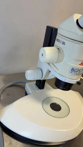 Leica MZ12.5 Zoom Stereo Microscope with MO-150 Light Source – PLAN 1X Objective, USED