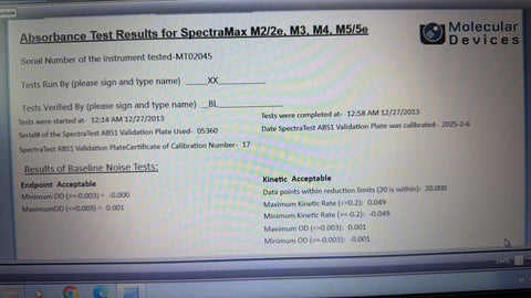 Molecular Devices Spectramax M3 Microplate Reader (ABs + FL + LUM) W/Warranty
