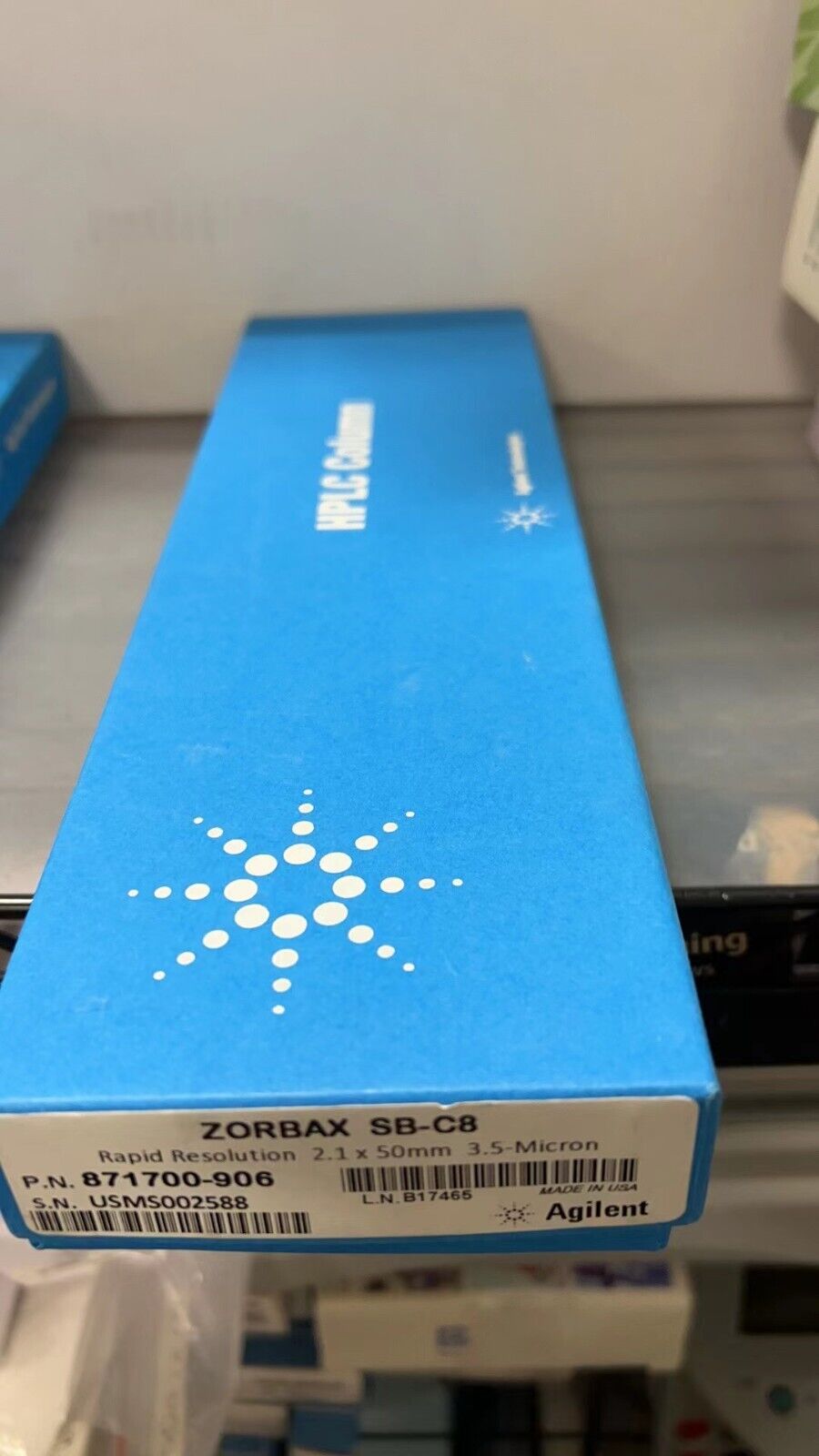 Agilent ZORBAX RR SB-C8, 2.1 x 50 mm, 3.5 µm. 80Å 871700-906 HPLC Column, New-Open Box