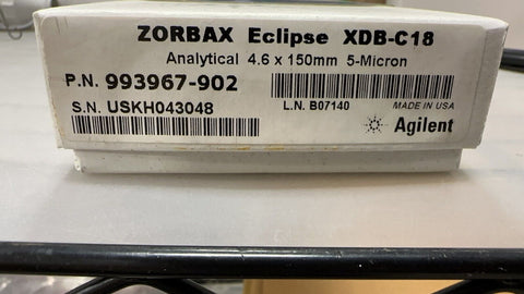 New! Agilent 993967-902 Zorbax Eclipse XDB-C18 HPLC Column 3,5 µm, 4,6 x 150 mm, New