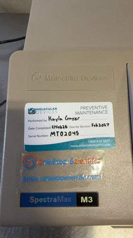 Molecular Devices Spectramax M3 Microplate Reader (ABs + FL + LUM) W/Warranty