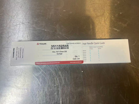 Hamilton PAL3-SYH-207813, 10 uL Hamilton Syringe FN, GT, PTFE, 22, 85mm