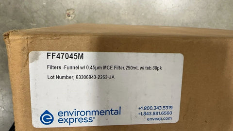 Environmental Express Disposable Filter Funnels w/0.45um MCE Filter w/ Tab