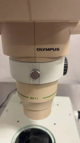 Olympus SZ11 Stereo Microscope w/ SZX-ILLK100 Base & Nanodyne T2P1