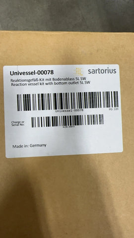 Sartorius BioStat Bioreactor Univessel Glass Reaction Vessel 5 Liter