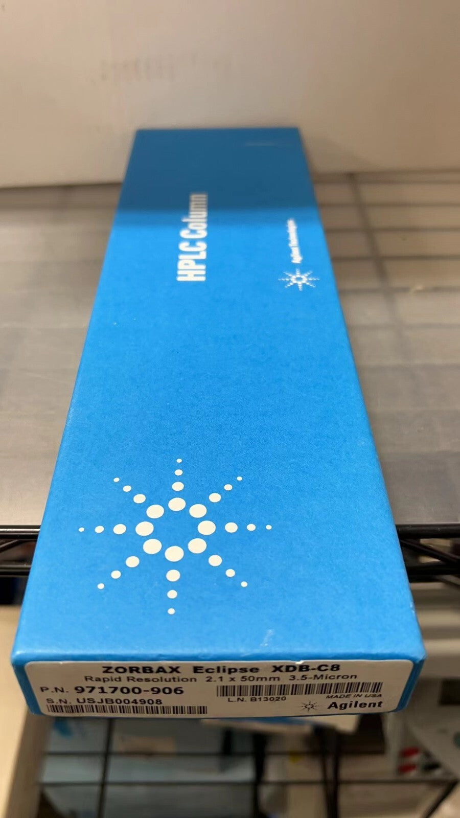 Sealed, Agilent ZORBAX RR Eclipse XDB-C8, 80Å, 2.1 x 50 mm, 3.5 µm, 971700-906