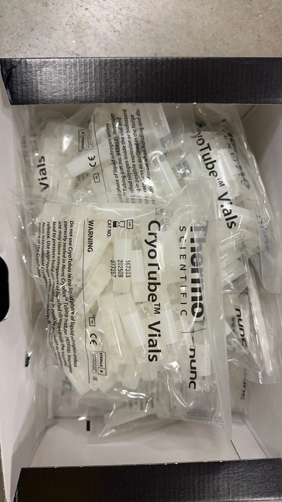 (350) THERMO NUNC 1.8mL SI PP Starfoot Cryogenic Storage Cryotubes 377267