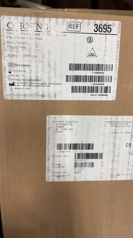 Corning Costar 3695 96 Well Clear Half Area Polystyrene Plate, 100/case
