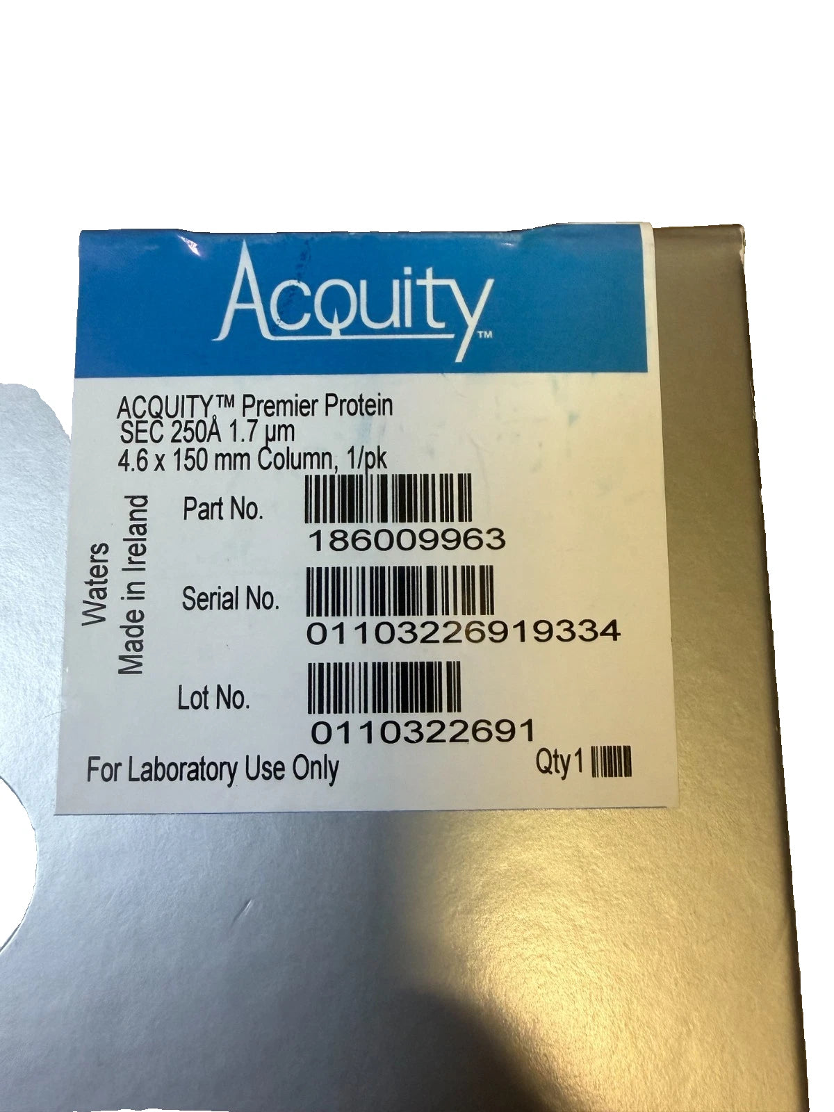 New WATERS 186009963 ACQUITY Premier Protein SEC Column 250A 1.7 um 4.6 x 150mm