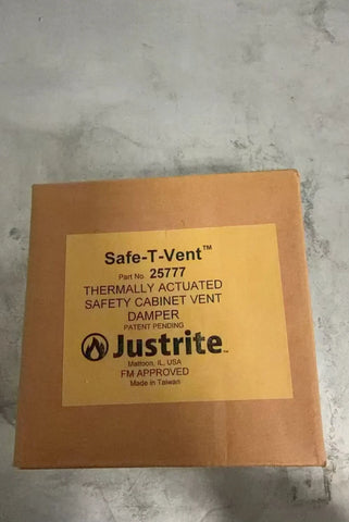 Justrite 25777 Thermally-Actuated Damper for Venting Cabinets, Safe-T-Vent