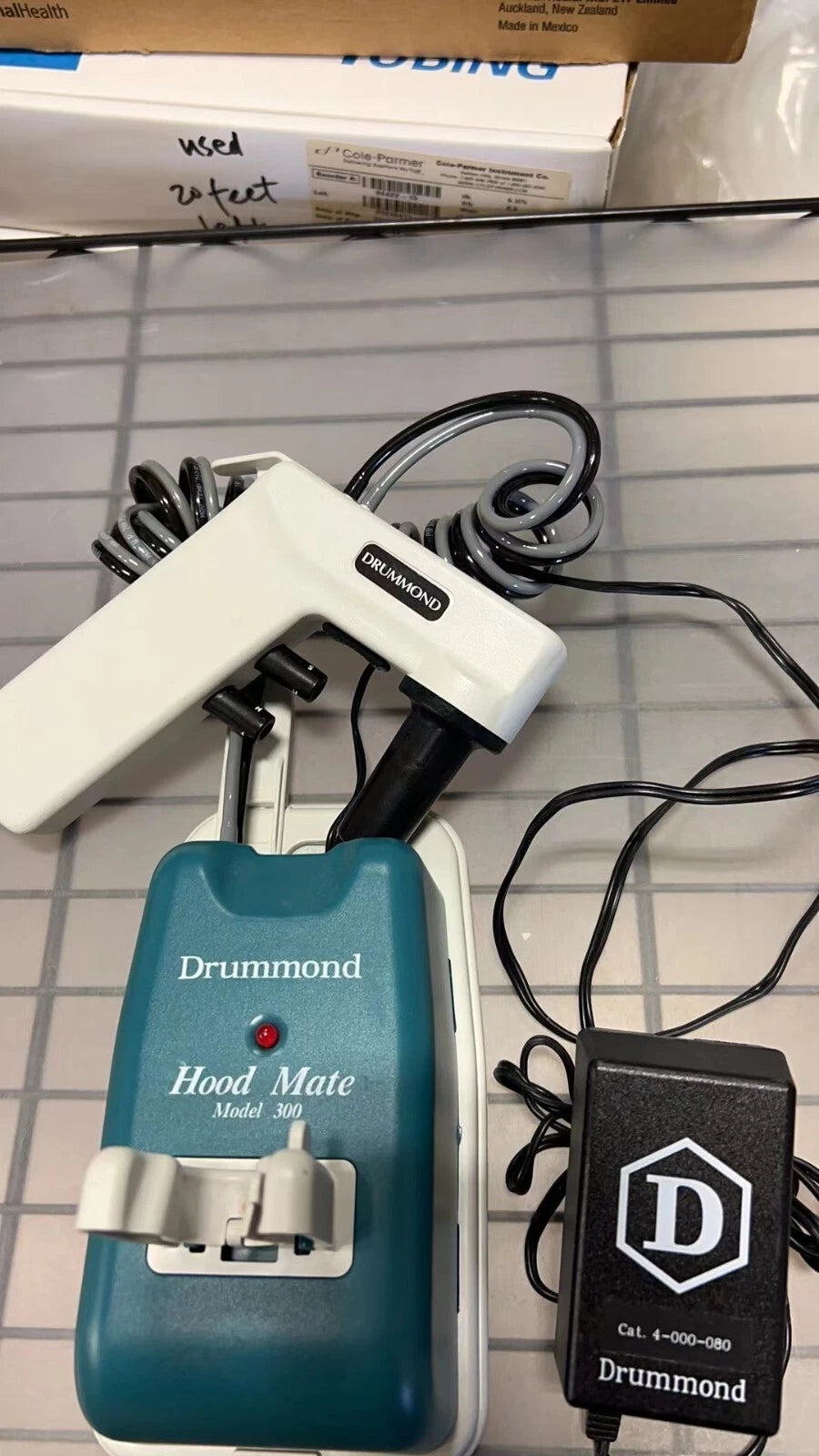 Drummond Safety Cabinet Hood Mate 300 Pipet-Aid Controller and Power Adapter