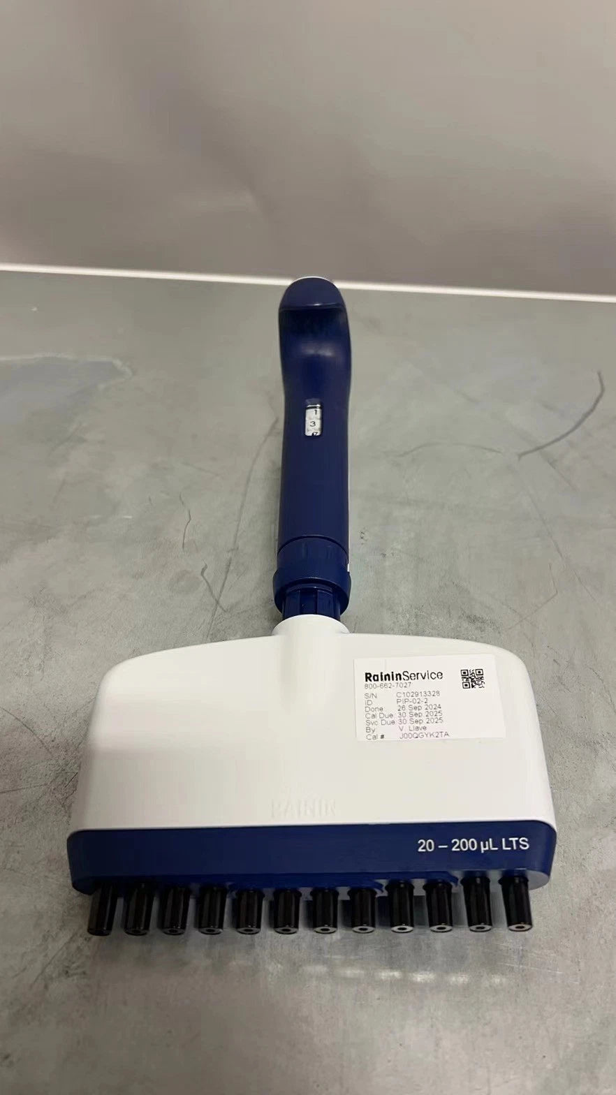 Rainin Pipet-Lite L-200 XLS 20-200uL LTS 12 Channel Pipette with WARRANTY