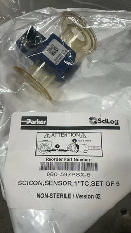 Set of 5, Parker Biopharm Pressure Sensors SciLog SciPres 080-597PSX-5