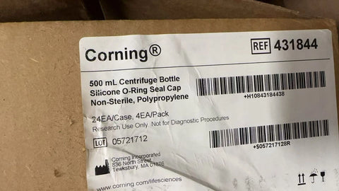 Corning 431844 500ml Centrifuge Bottle with Silicone O-ring Cap, 24/Case
