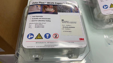 3M BC0025L90ZB05A Zeta Plus BC25 EXT Filter Capsule 2.63" X4 NEW