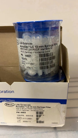 Sealed! PALL ACRODISC LC 0.45 µm,13MM Syringe Filters 4452T, 300/Case