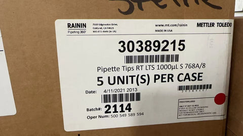 Rainin 30389215, Pipette Tips RT LTS 1000µL S 768A/8, 5 unites per case