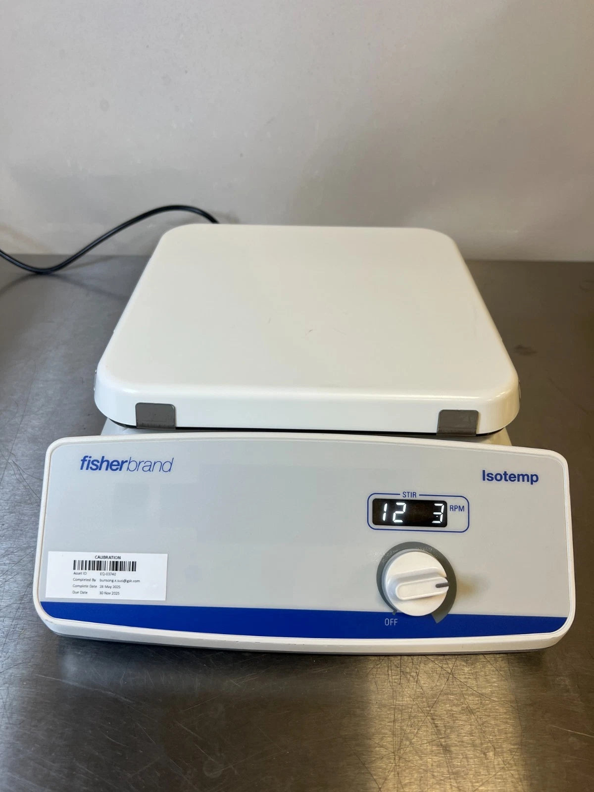 FisherBrand Isotemp 7" Ceramic top Stirrer Cat. No. S88850200 with Base Tray
