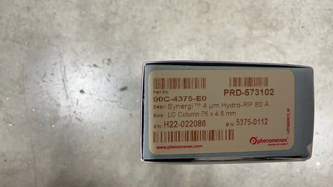 Phenomenex 00C-4375-E0 Synergi 4 um Hydro-RP LC 75x4.6mm HPLC column