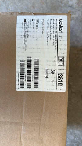 Corning 3610 96-well Flat Clear Bottom White Polystyrene Microplates, 48/CASE