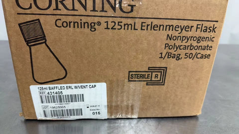 Corning 431405 125ml Baffled Polycarbonate Erlenmeyer Flask with Vent Cap