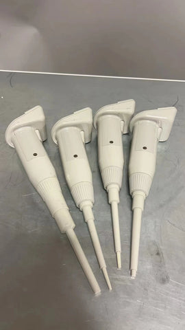 Lot of 4 - Rainin EDP2 Digital Pipette - 100ul, 250ul, 2.5ul, 25ml - AS IS