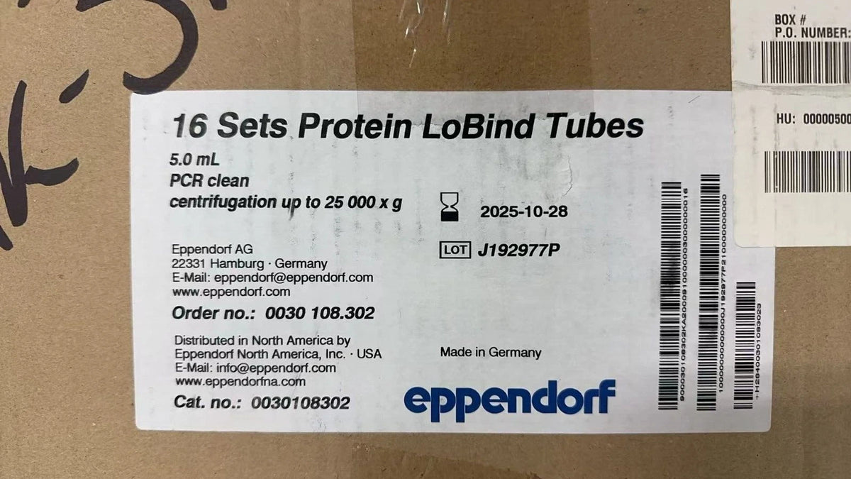 16 sets Eppendorf 0030108302 Protein LoBind and PCR Clean tube, 5ml, 1600 tubes