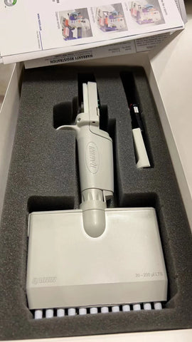 Rainin EDP 3 plus, E12-200, 12 channel electronic pipette, 20-200uL, NEW!