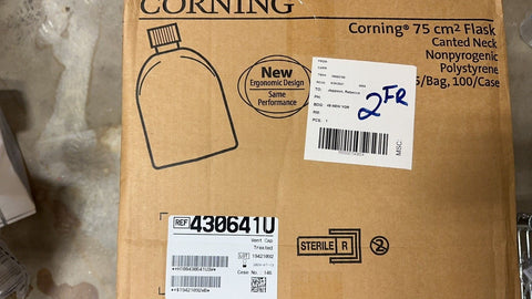 Corning 430641U U-Shaped Cell Culture Flasks 75 cm2, 80/Cs