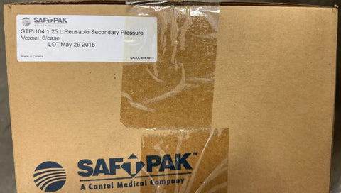 Saf T Pak, STP-104 Reusable Secondary Pressure Receptacle with Orange Lid, 1.25L