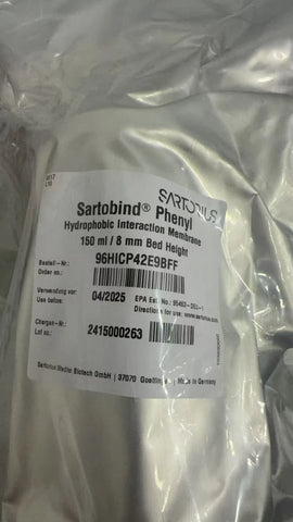 Sartorius 96HICP42E9BHSS sartobind Phenyl hydrophobic, 150ml / 8mm bed height