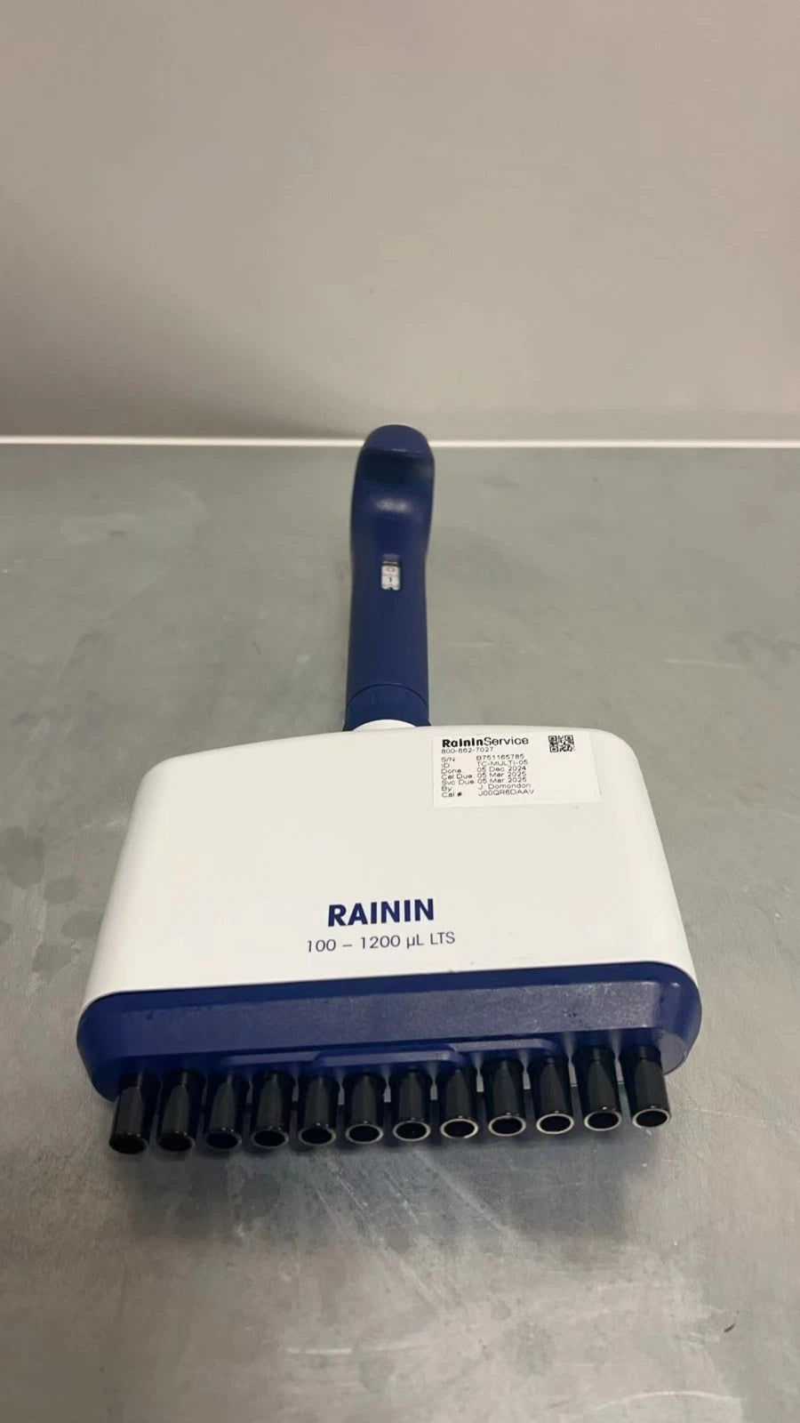 RAININ PIPET-LITE L-1200 XLS 100-1200ul LTS MULTI 12 Channel with WARRANTY