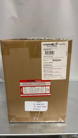 VWR 94000-614 pure touch Full finger liners, with red cuff , X-large, 300 pairs