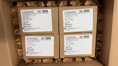 Corning Costar 3695 96 Well Clear Half Area Polystyrene Plate, 100/case