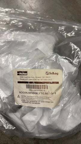 Set of 5, Parker Biopharm Pressure Sensors SciLog SciPres 080-597PSX-5