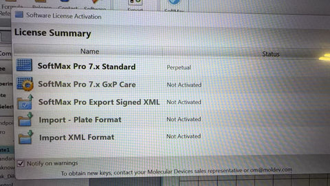 Molecular Devices Microplate readers SoftMax Pro 7.1.2 software Laptop
