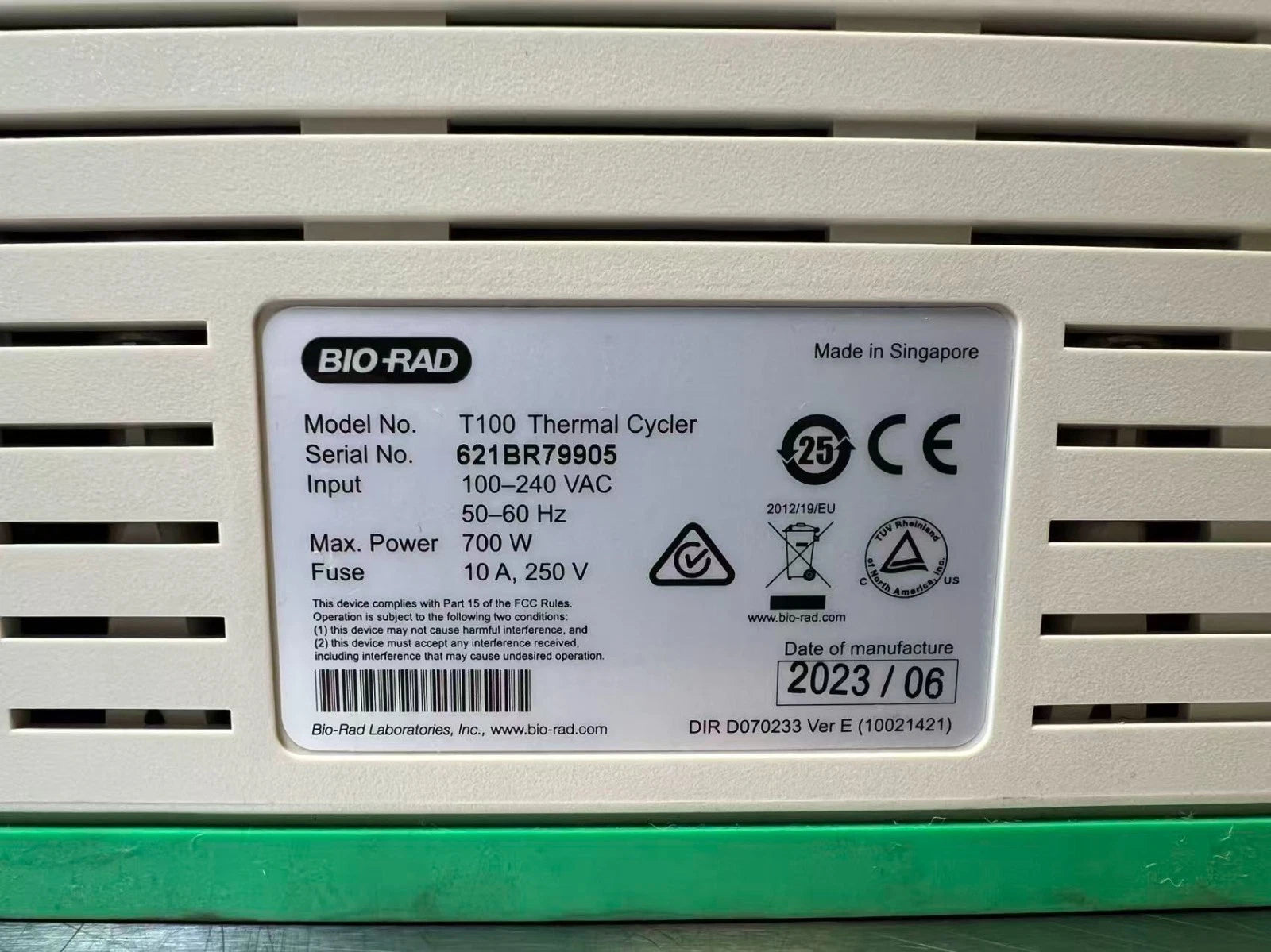 2023 Clean BioRad T100 PCR Thermal Cycler 96 Well Block Fully Tested w/ Warrant (670 hours)