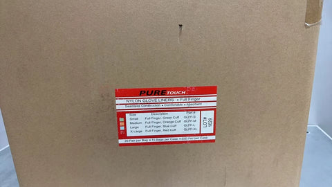 VWR 94000-614 pure touch Full finger liners, with red cuff , X-large, 300 pairs