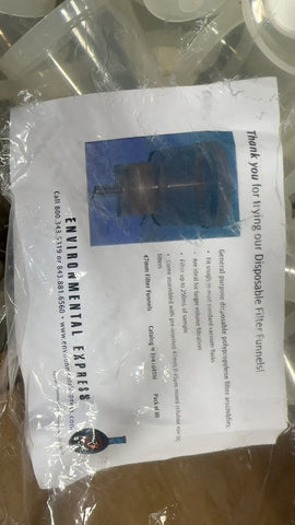Environmental Express Disposable Filter Funnels, PP w/0.45um, 70/PK