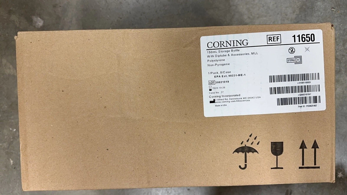 Corning 11650 150 mL Easy Grip Polystyrene Storage Bottles, 8/CS