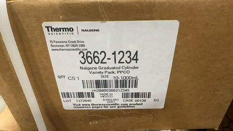 Thermo Scientific 3662-1234 Nalgene Graduated Cylinder Variety Pack 10 to 1000ml