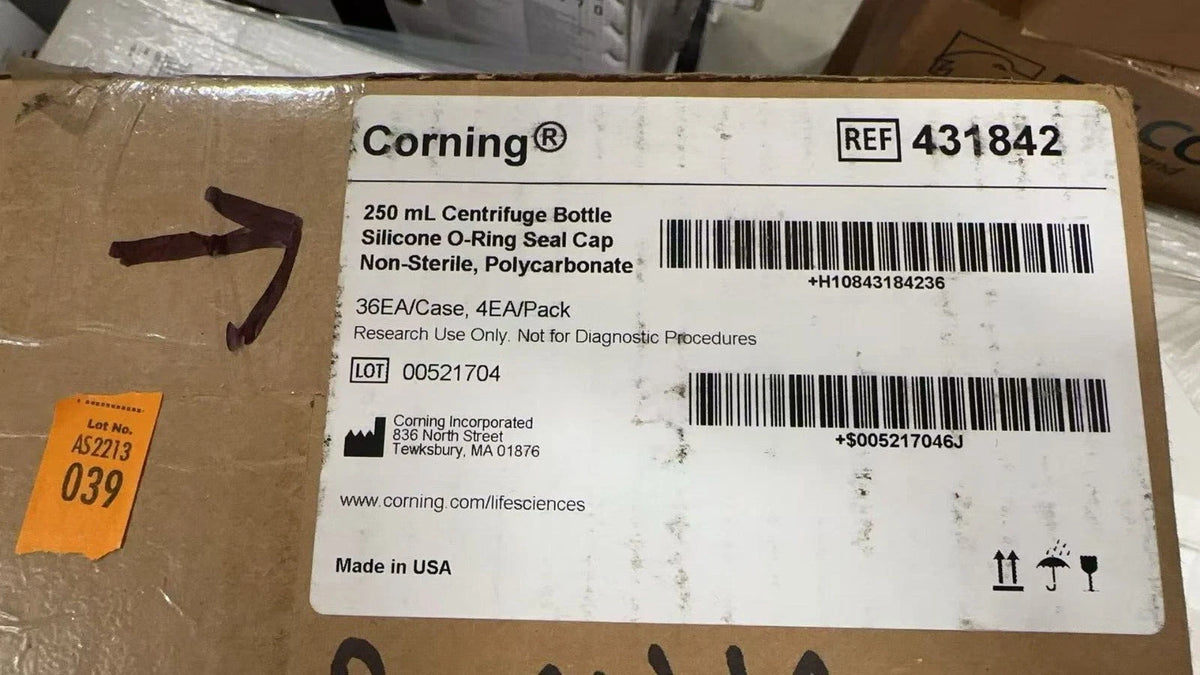 Corning 431842 250ml Centrifuge Bottle with Silicone O-ring Cap, 36/Case